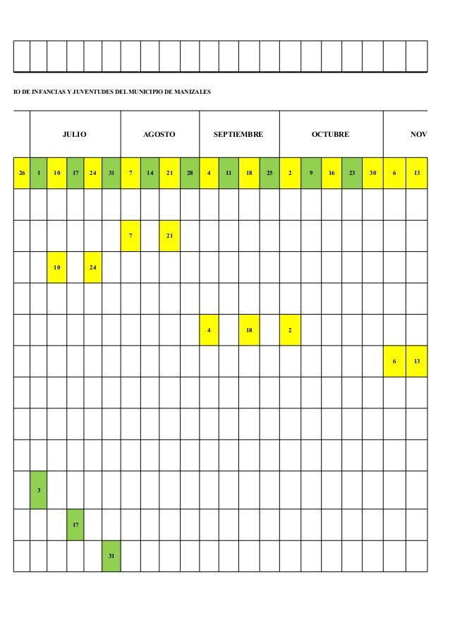 excel cronograma de actividades