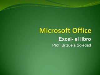 Excel- el libro
Prof. Brizuela Soledad

 