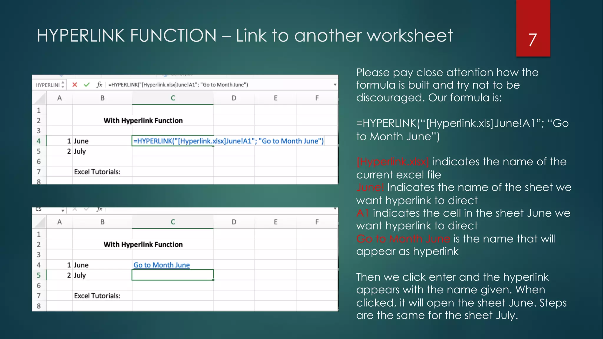Excel tutorials creating a hyperlink in excel pdf