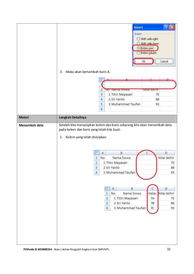 Ebook Tutorial Microsoft Excel untuk Pemula (SMP)