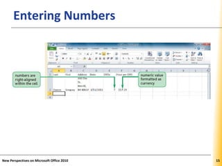 XPXPXPEntering Numbers
New Perspectives on Microsoft Office 2010 15
 