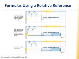 XPXPXPFormulas Using a Relative Reference
New Perspectives on Microsoft Office Excel 2010 8
 