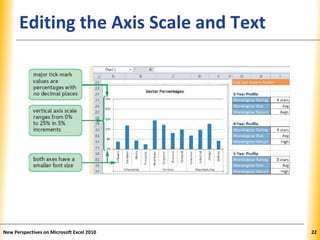 XPXPXPEditing the Axis Scale and Text
New Perspectives on Microsoft Excel 2010 22
 
