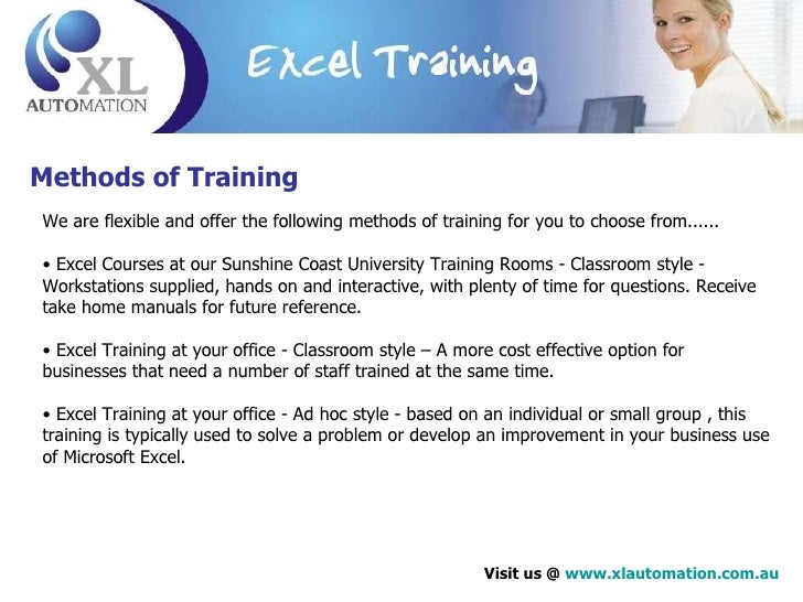 Excel training presentation