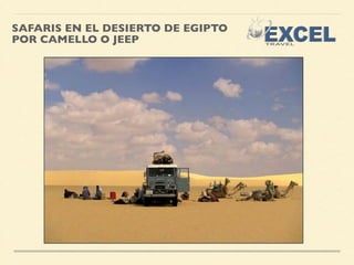 SAFARIS EN EL DESIERTO DE EGIPTO 
POR CAMELLO O JEEP 
 