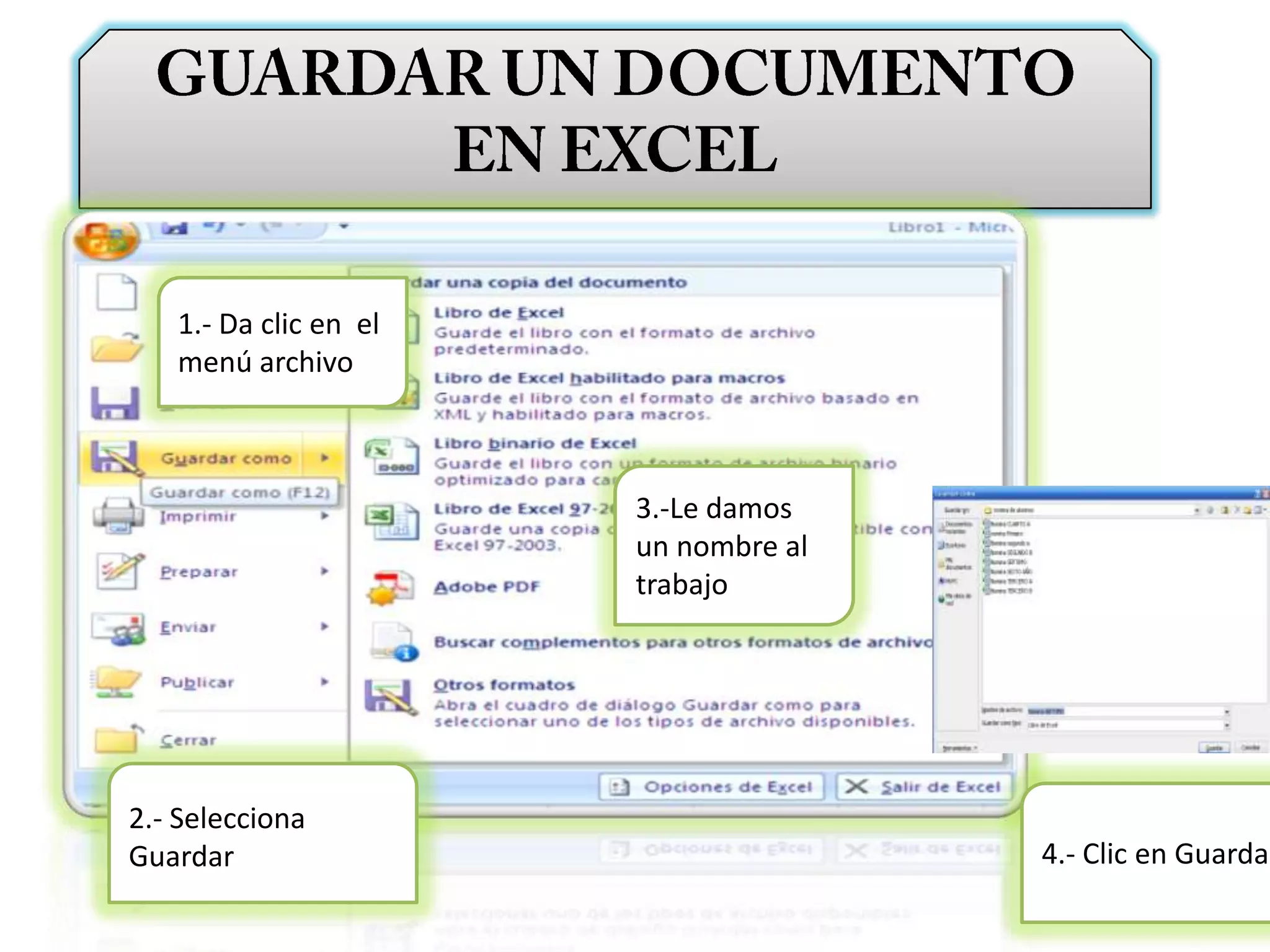 Da clic sobre celdas.