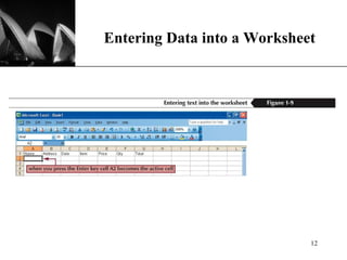 Entering Data into a Worksheet 
