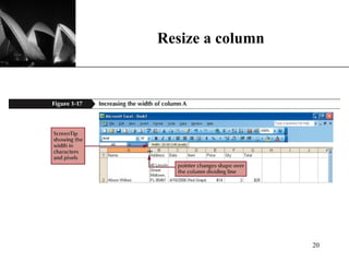 Resize a column 