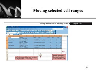 Moving selected cell ranges 