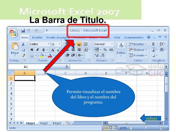 Resultado de imagen para barra de titulo de excel