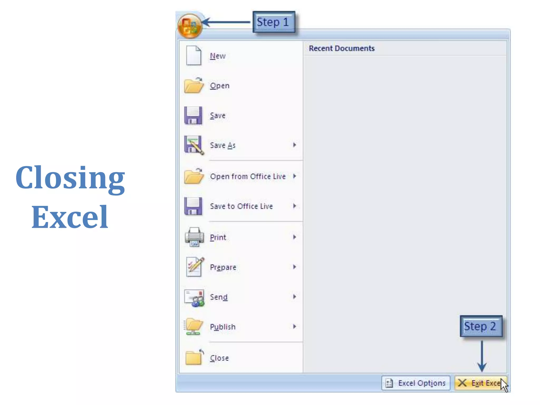 Switch between Excel views