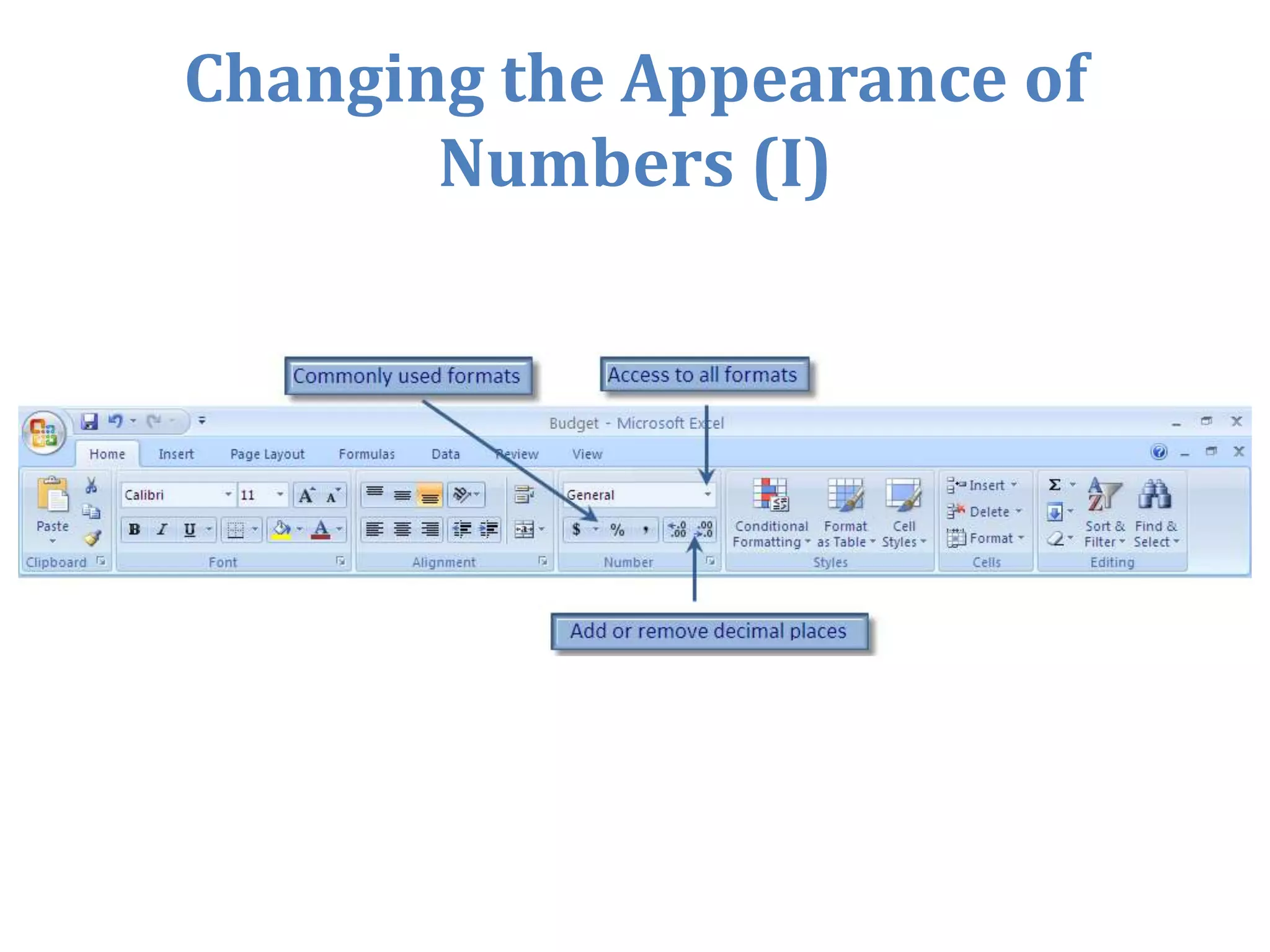 The Math Basics of Excel (I)