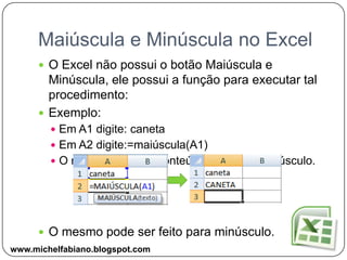 Lista de ExercíciosJunto com o professor você fará alguns exercícios da lista, outros por conta própria e ao final de cada exercício acompanhe a correção junto ao professor para tirar as dúvidas.www.michelfabiano.blogspot.com