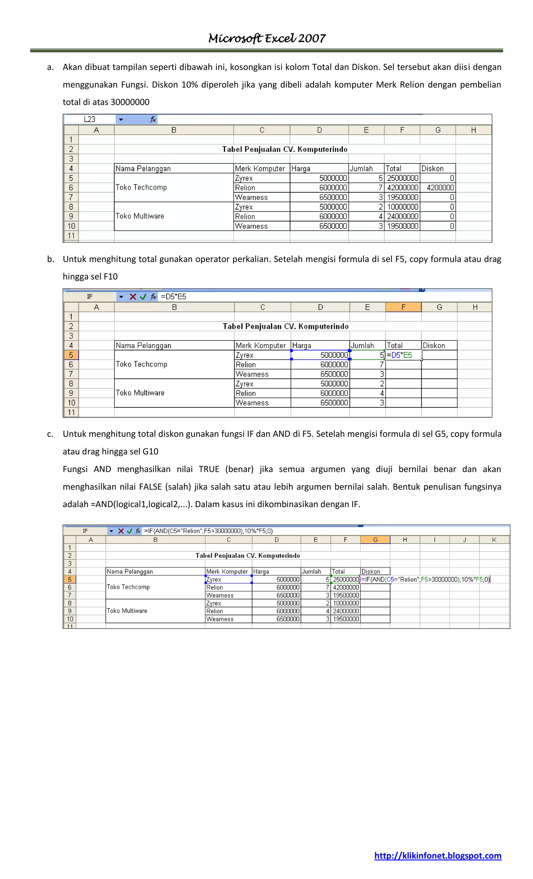 Excel 2007 bagian 2 | PDF