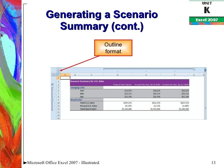 excel 2007 unit k excel k
