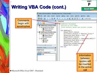 Excel 2007 Unit P | PPT
