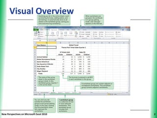 Visual Overview                      XP




New Perspectives on Microsoft Excel 2010        2
 