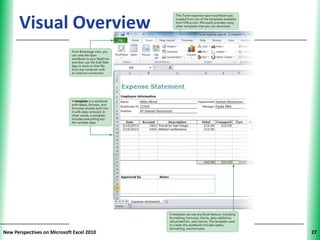 Visual Overview                      XP




New Perspectives on Microsoft Excel 2010        27
 
