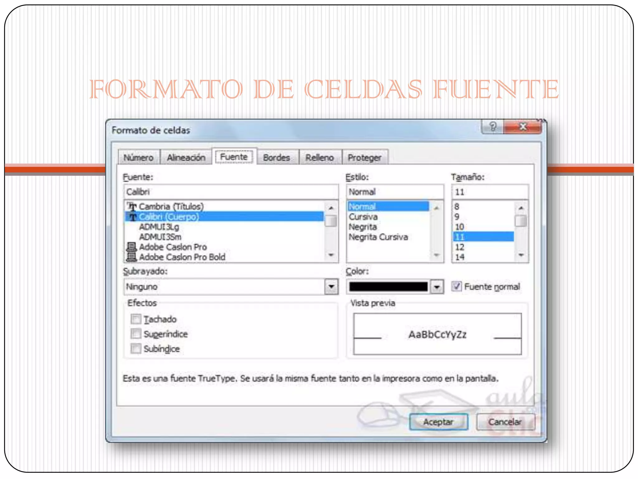 FORMATO DE CELDAS FUENTE

 