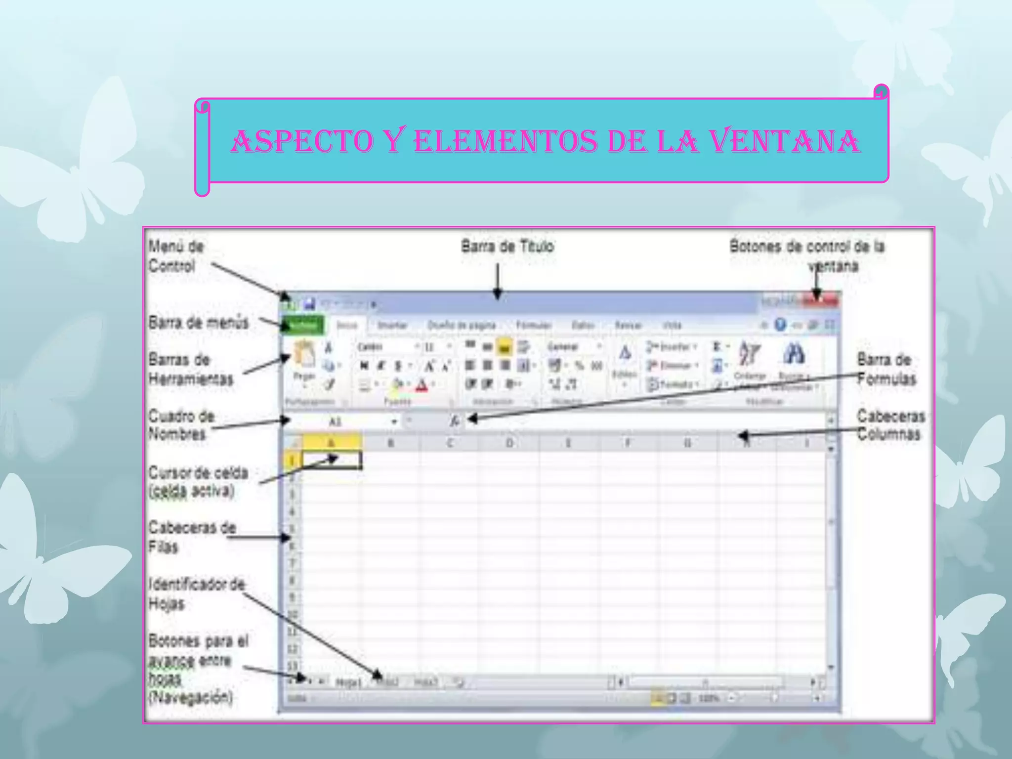ASPECTO Y ELEMENTOS DE LA VENTANA

 