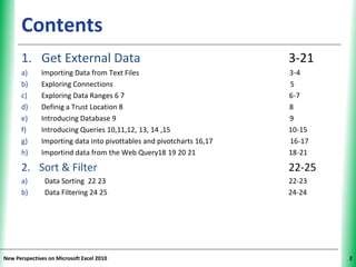 Excel 2010 data tab | PPT
