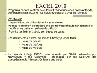 Excel 2010 diapositivas