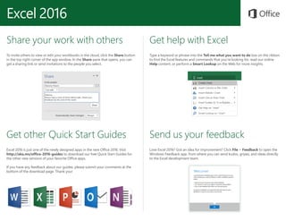 Excel 2016 Quick Start Guide | PDF | Computer Software and Applications ...