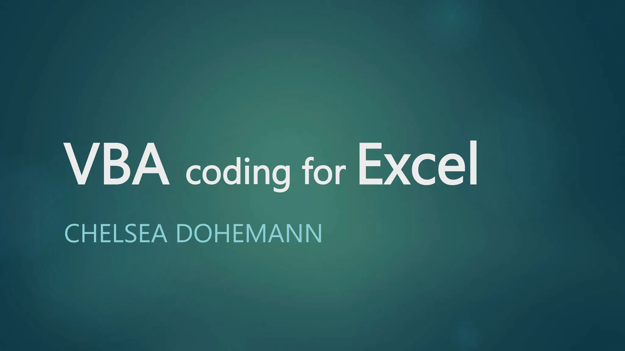 Excel 2016 VBA PPT Slide Deck - For Basic to Adavance VBA Learning | PPTX