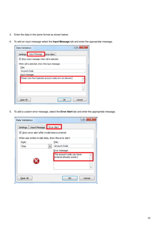 50 MS Excel Tips and Tricks | PDF