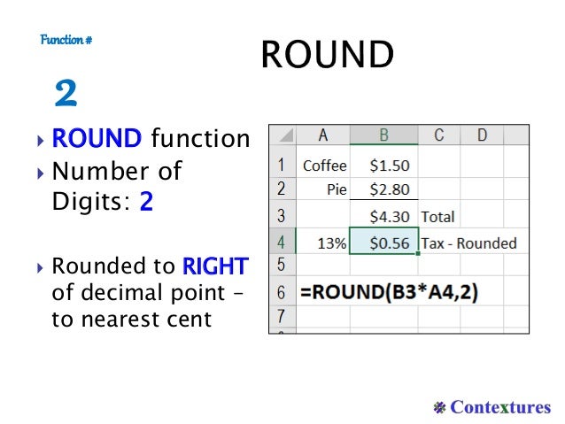 round excel