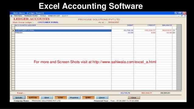 excel accounts