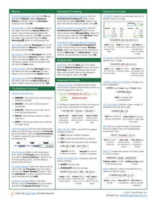 Excel advanced formulas | PDF