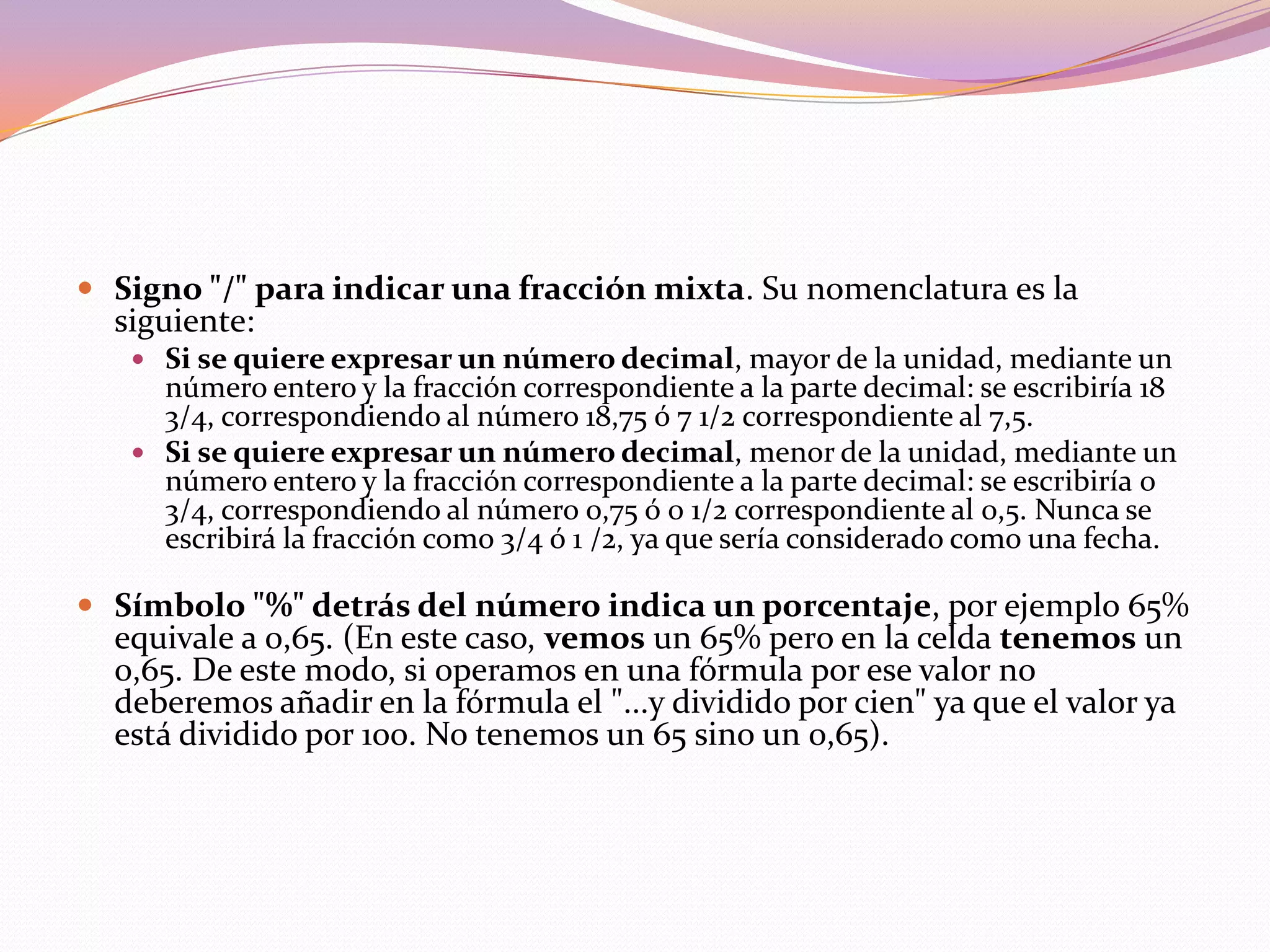 El lado derecho de la barra de Fórmulas muestra el contenido de la celda activa.  El contenido de una celda puede ser texto, un número, una fórmula para calcular un número, o una prueba lógica que determina que es lo que va a exhibir la celda. En la celda, normalmente ve los resultados de la fórmula o de la prueba lógica en lugar de la fórmula misma.    Note que una fórmula o una prueba lógica deben empezar con un signo igual!  