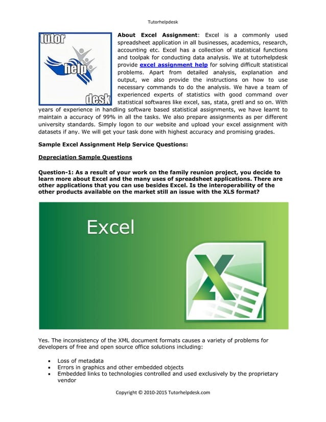 Excel assignment help | PDF