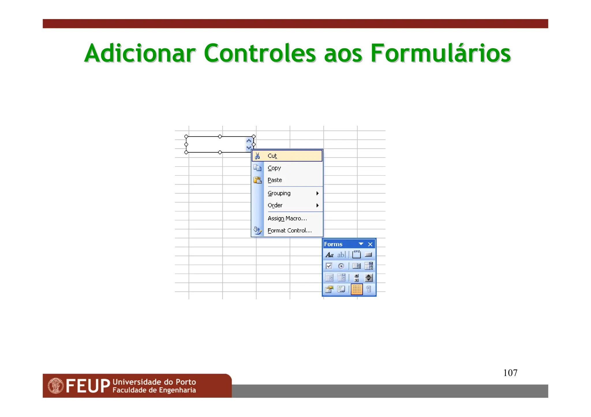 107
Adicionar Controles aos Formul
Adicionar Controles aos Formulá
ários
rios
 