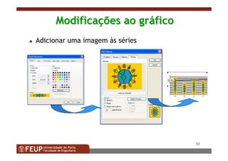 33
ModificaModificaçções ao grões ao grááficofico
Adicionar uma imagem às séries
 