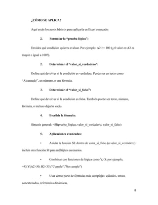 EXCEL AVANZADO POR ANTONIA DIAZ BERNAL 10-7 | PDF