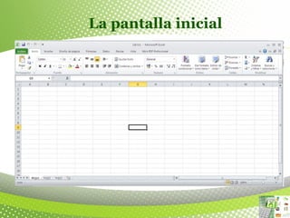 La pantalla inicial
 