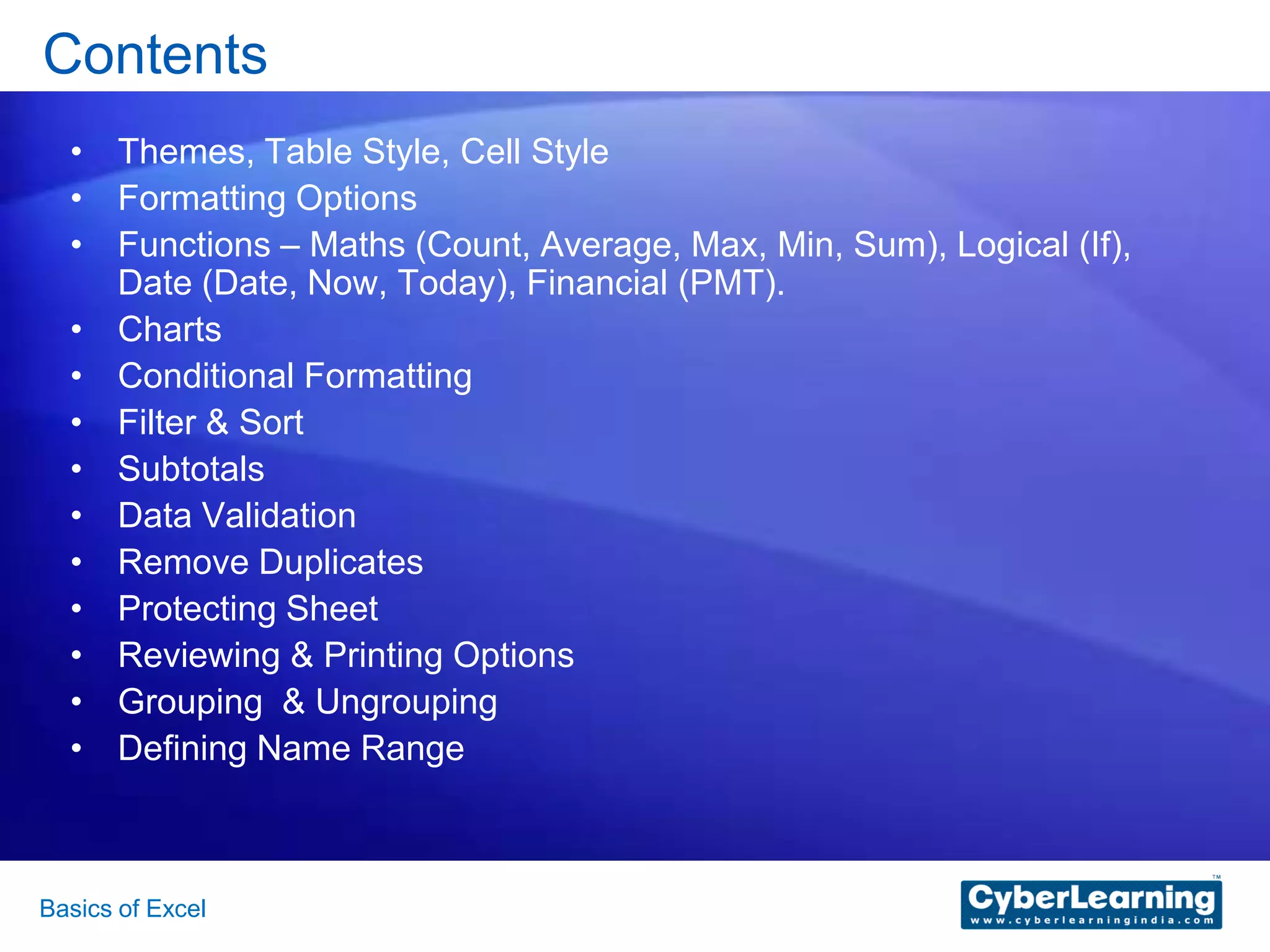 Excel also allows you to enhance financial data by using charts, graphs, and reports.
