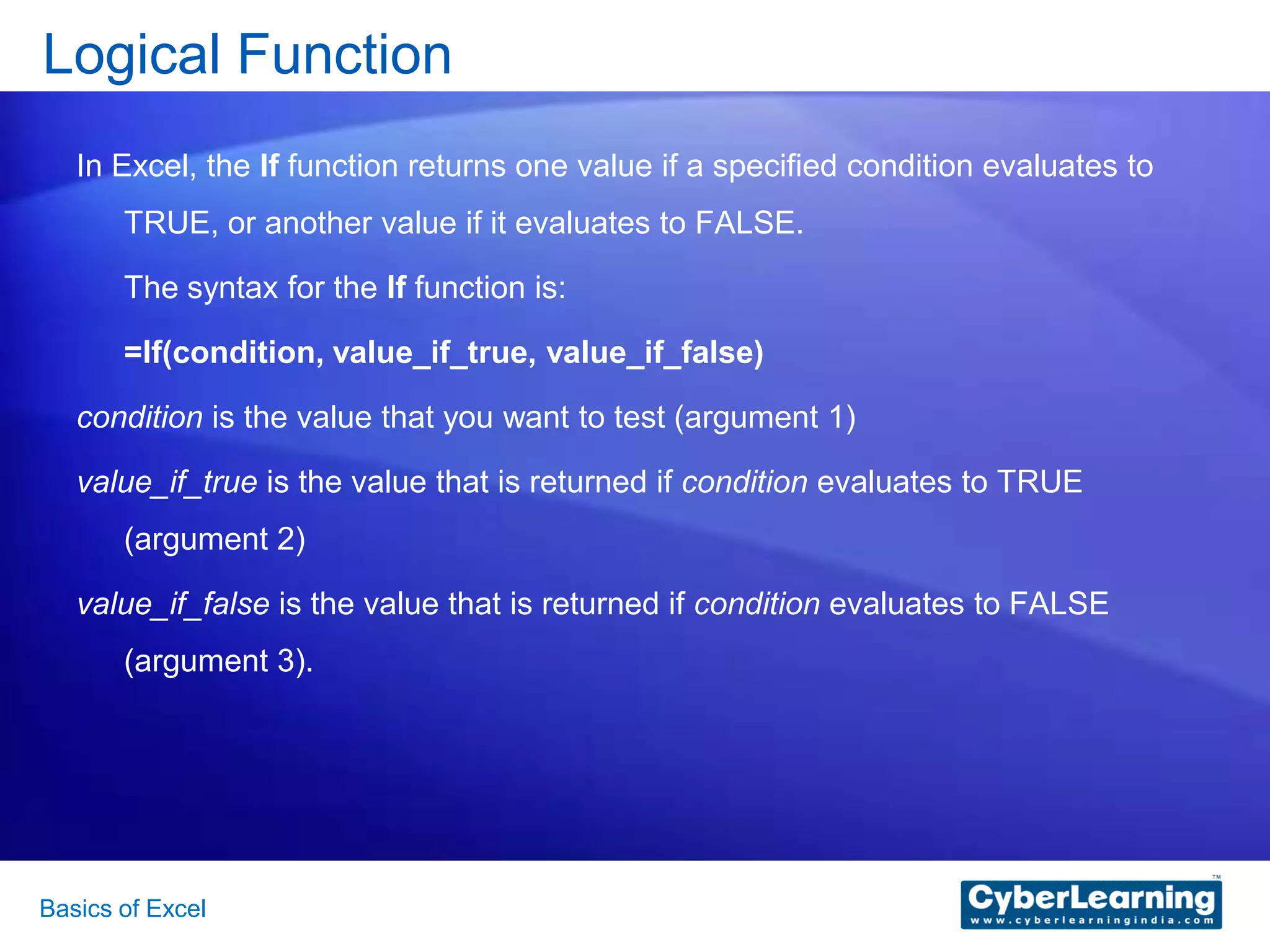 Conditional Formatting
