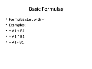 Comprehensive Introduction to Microsoft Excel Basics and Data ...