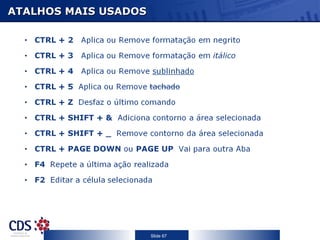 ATALHOS MAIS USADOS




                      Slide 67
 