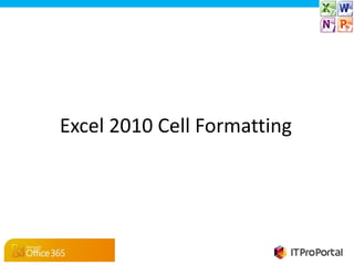 Excel 2010 Cell Formatting
 