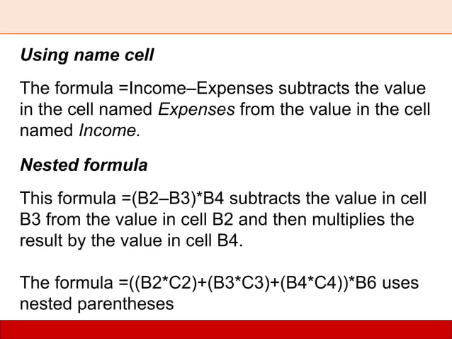 Excel CH 02 Working with Formulas Functions.ppt