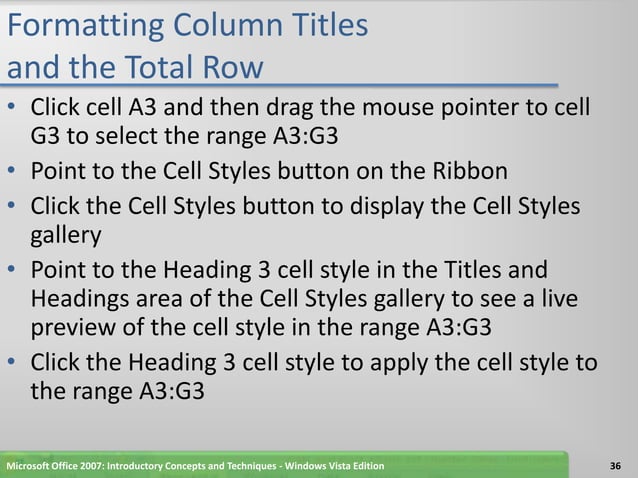 Excel chapter 1 | PPT