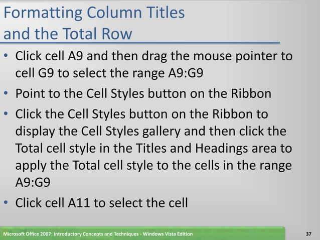 Excel chapter 1 | PPT