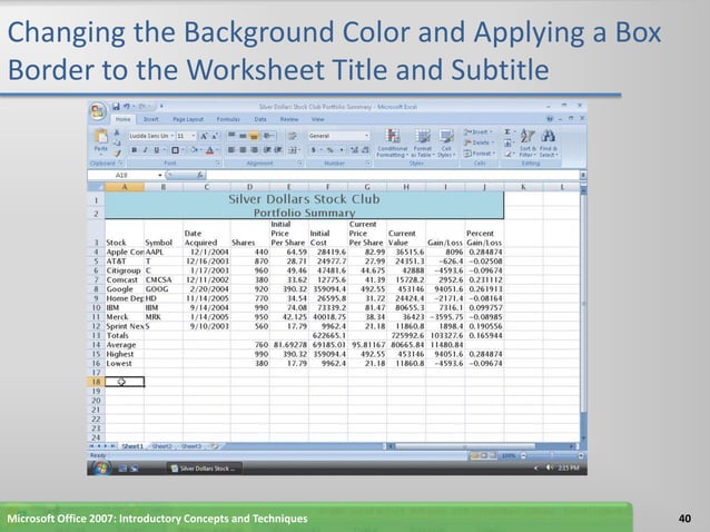 Excel chapter 2 | PPTX