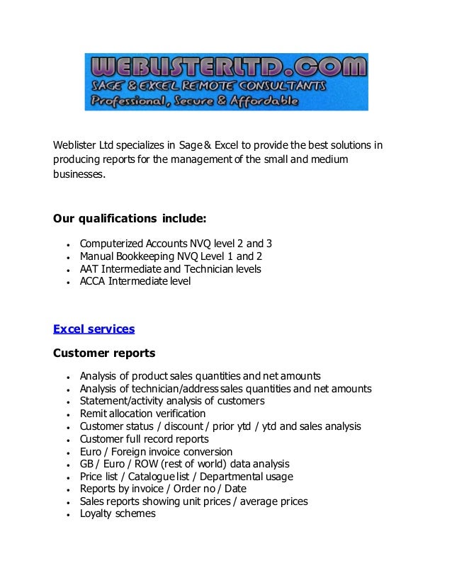 excel consulting services