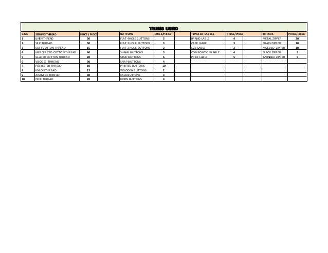 excel cost sheet excel cost sheet