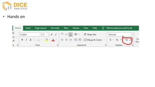 Excel Description and data analysis using Excel | PPTX